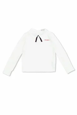 Dolce & Gabbana Kids BIAŁY Top z kokardą
