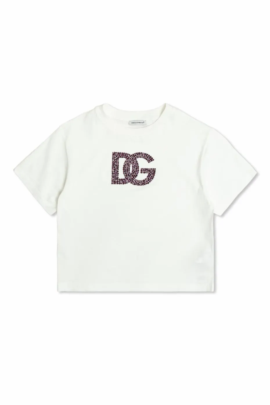 Dolce & Gabbana Kids BIAŁY T-shirt z logo