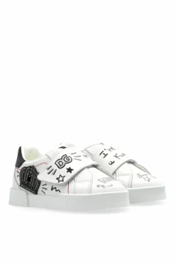 Dolce & Gabbana Kids BIAŁY Buty sportowe z aplikacją
