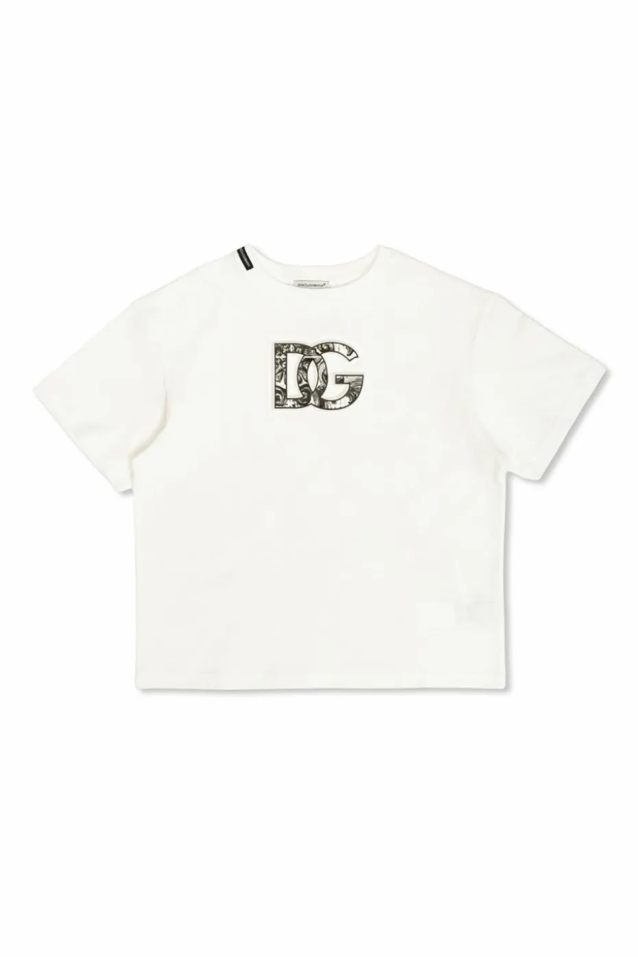 Dolce & Gabbana Kids BIAŁY T-shrt z logo