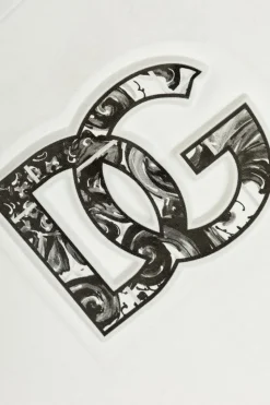 Dolce & Gabbana Kids BIAŁY T-shrt z logo