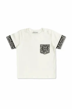 Dolce & Gabbana Kids BIAŁY T-shirt z logo
