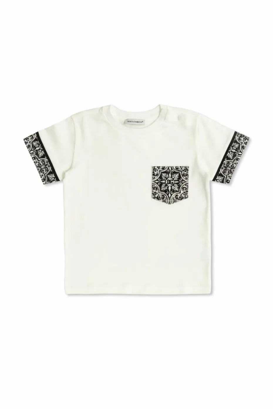 Dolce & Gabbana Kids BIAŁY T-shirt z logo