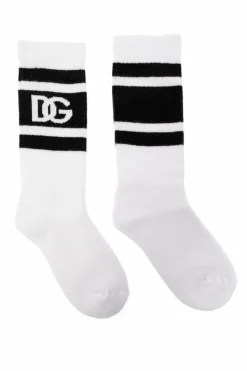 Dolce & Gabbana Kids BIAŁY Skarpety z logo