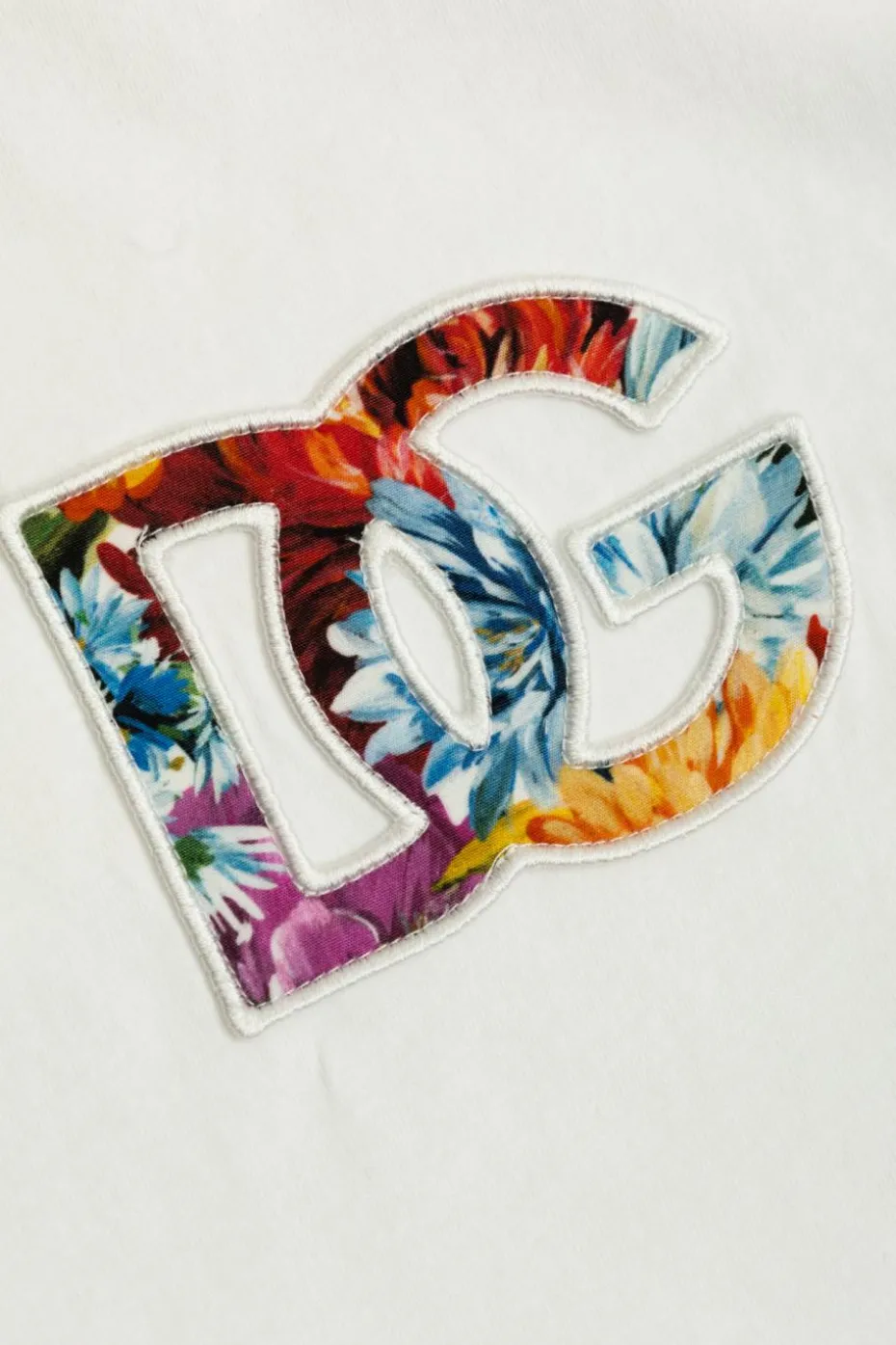 Dolce & Gabbana Kids BIAŁY T-shirt z logo