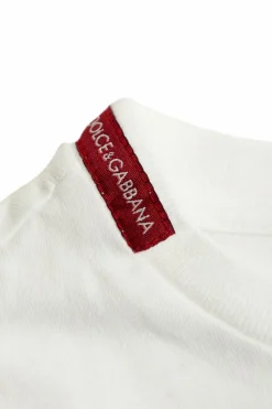 Dolce & Gabbana Kids BIAŁY T-shirt z logo