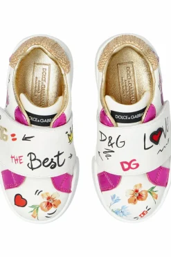 Dolce & Gabbana Kids BIAŁY Buty sportowe z logo