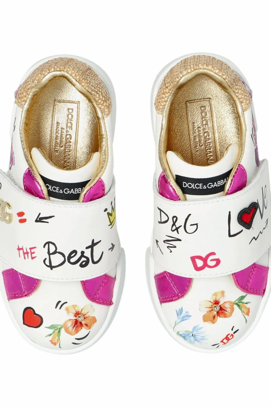 Dolce & Gabbana Kids BIAŁY Buty sportowe z logo