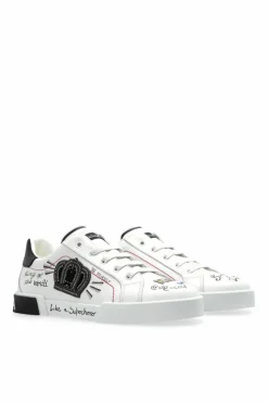 Dolce & Gabbana Kids BIAŁY Buty sportowe z aplikacją