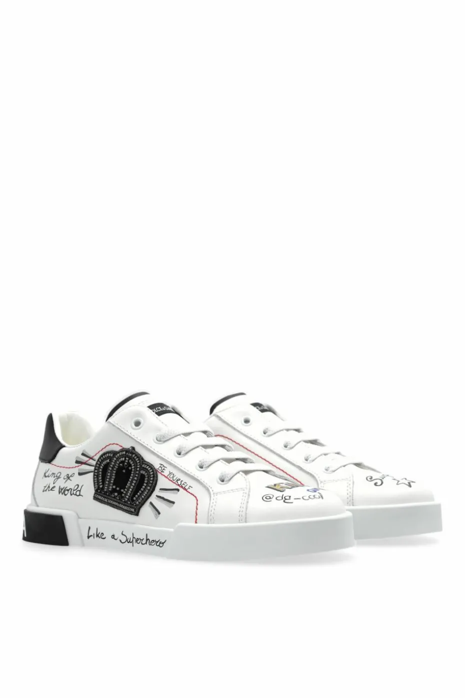 Dolce & Gabbana Kids BIAŁY Buty sportowe z aplikacją