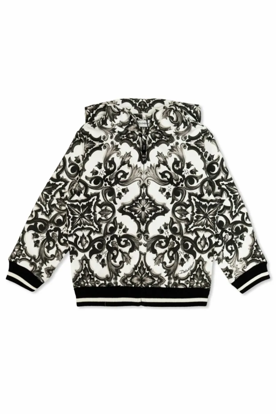 Dolce & Gabbana Kids CZARNY Bluza z kapturem