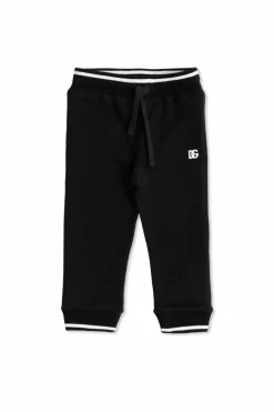Dolce & Gabbana Kids CZARNY Spodnie dresowe z logo