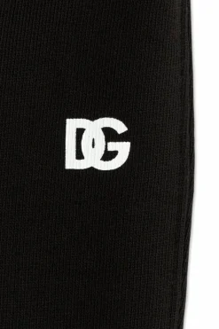 Dolce & Gabbana Kids CZARNY Spodnie dresowe z logo