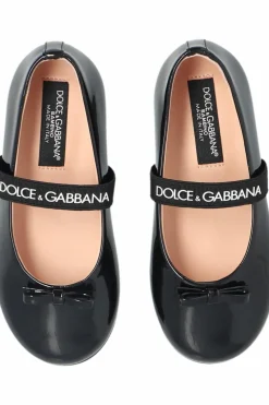 Dolce & Gabbana Kids CZARNY Baleriny z logo