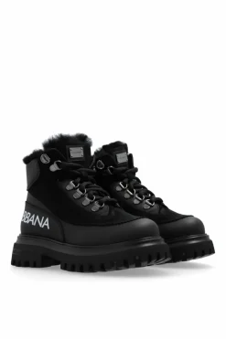 Dolce & Gabbana Kids CZARNY Buty za kostkę z logo