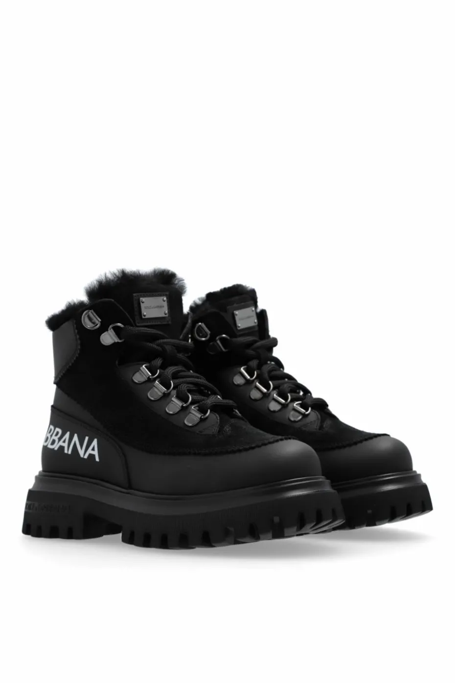 Dolce & Gabbana Kids CZARNY Buty za kostkę z logo