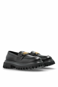 Dolce & Gabbana Kids CZARNY Skórzane buty typu `loafers`