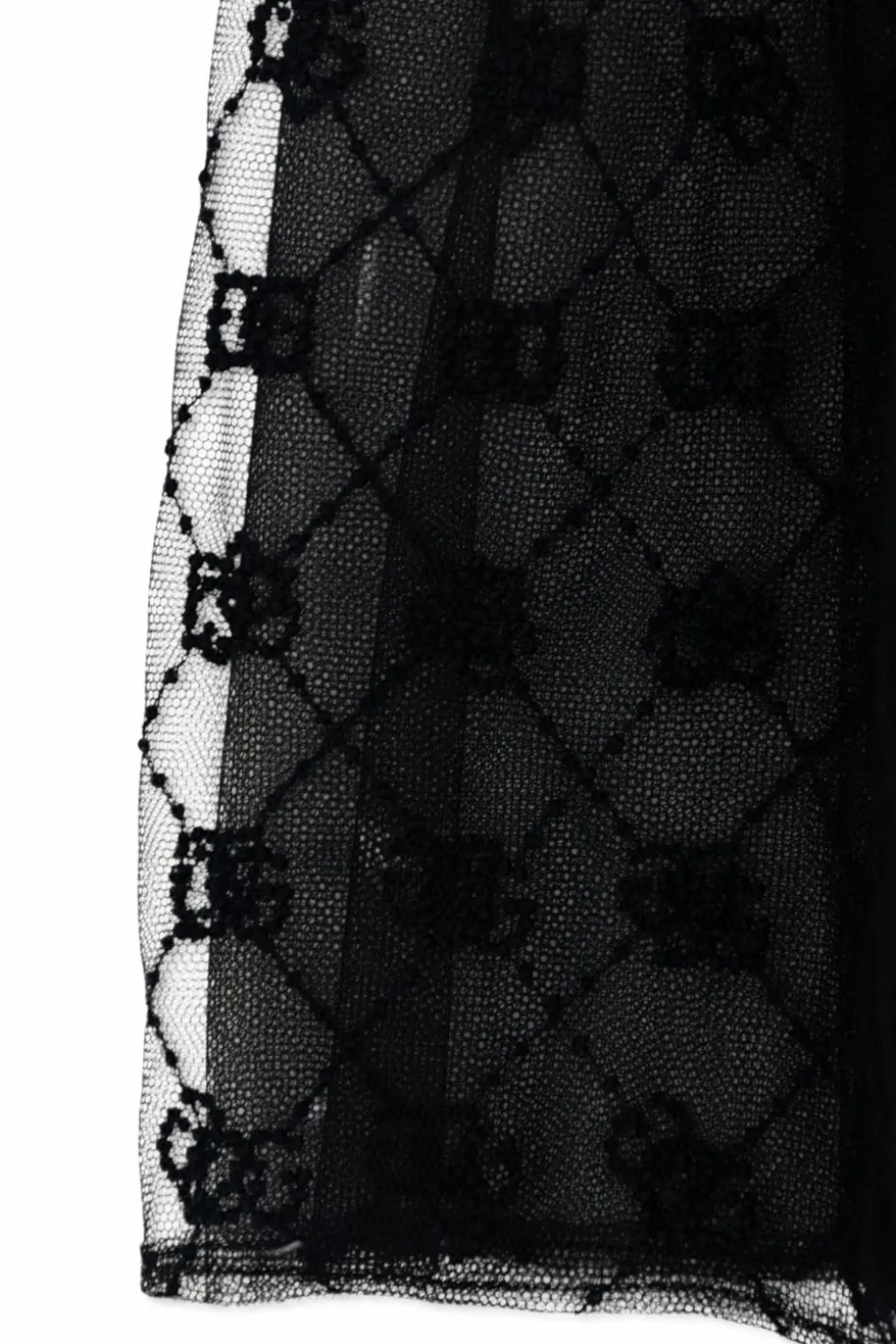Dolce & Gabbana Kids CZARNY Tiulowa spódnica z monogramem