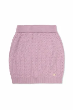 Dolce & Gabbana Kids FIOLETOWY Wełniana spódnica