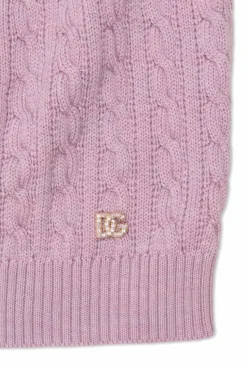 Dolce & Gabbana Kids FIOLETOWY Wełniana spódnica
