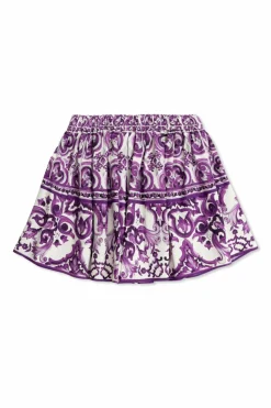 Dolce & Gabbana Kids FIOLETOWY Spódnica ze wzorem