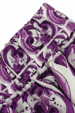 Dolce & Gabbana Kids FIOLETOWY Spódnica ze wzorem