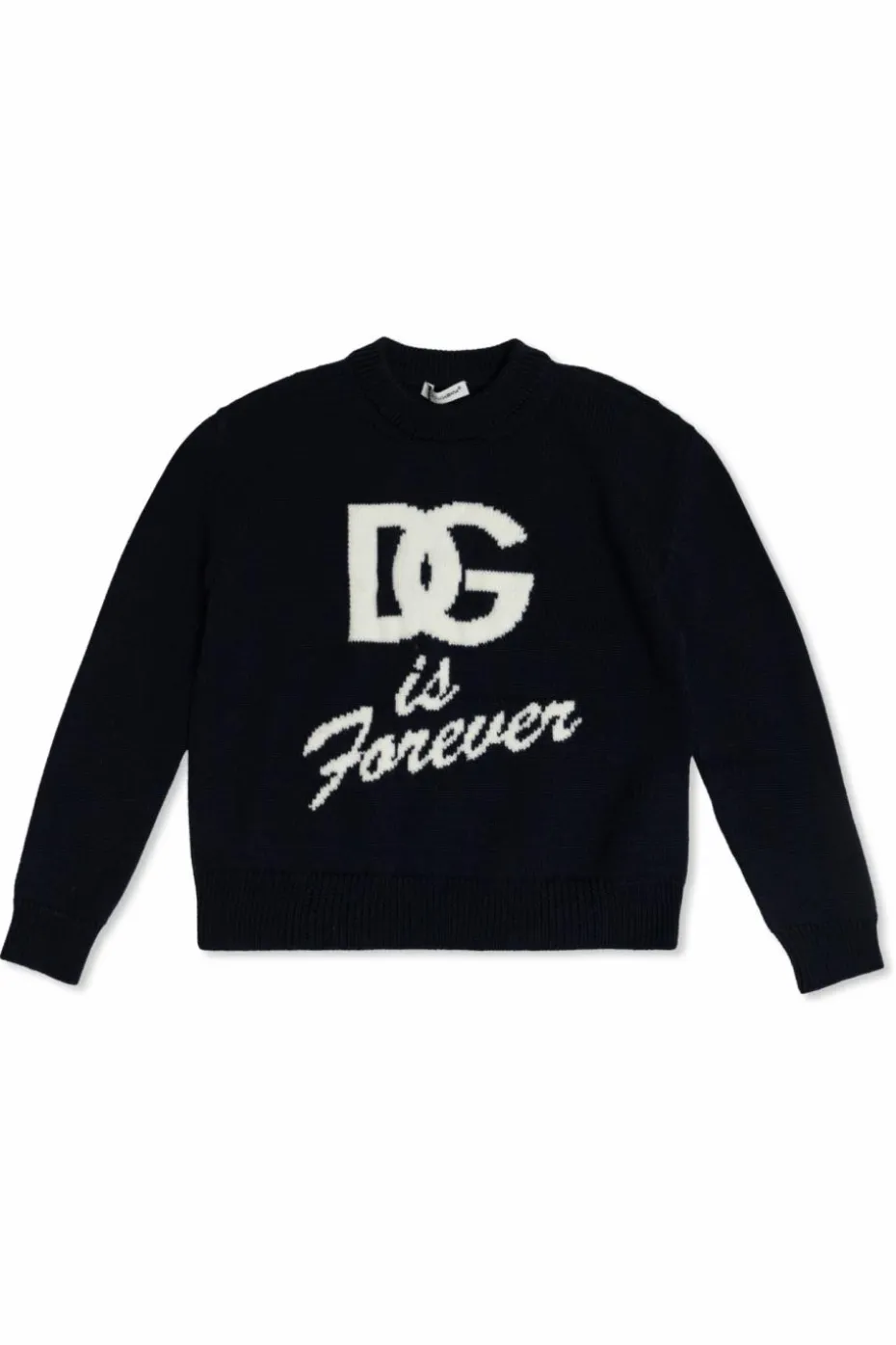 Dolce & Gabbana Kids GRANATOWY Sweter z logo