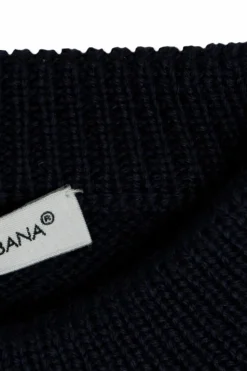 Dolce & Gabbana Kids GRANATOWY Sweter z logo