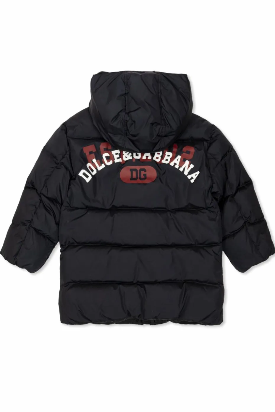 Dolce & Gabbana Kids GRANATOWY Kurtka z odpinanym kapturem