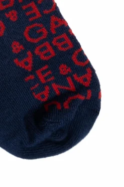 Dolce & Gabbana Kids GRANATOWY Rajstopy z monogramem
