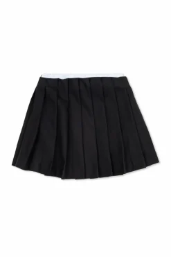 Dolce & Gabbana Kids GRANATOWY Wełniana spódnica z zaszewkami