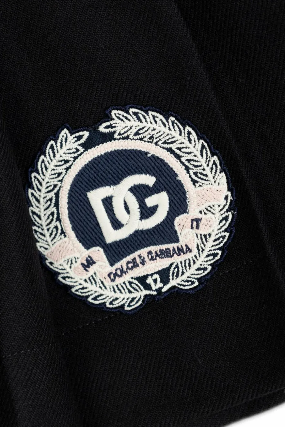 Dolce & Gabbana Kids GRANATOWY Wełniana spódnica z zaszewkami