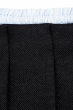 Dolce & Gabbana Kids GRANATOWY Wełniana spódnica z zaszewkami