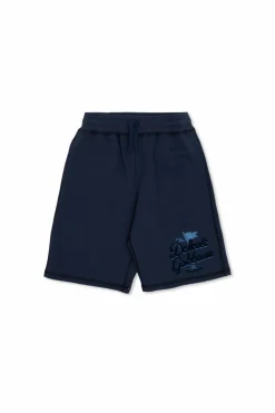 Dolce & Gabbana Kids GRANATOWY Szorty z wypukłym logo