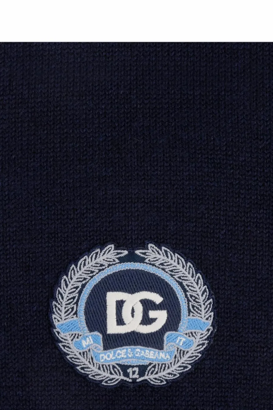 Dolce & Gabbana Kids GRANATOWY Szal z logo