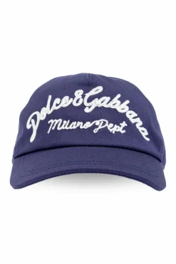 Dolce & Gabbana Kids GRANATOWY Czapka z daszkiem