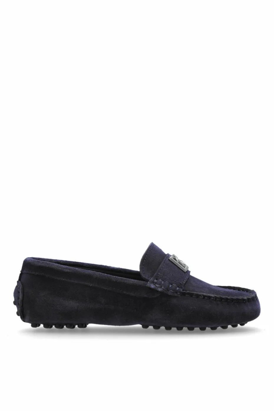 Dolce & Gabbana Kids GRANATOWY Zamszowe mokasyny