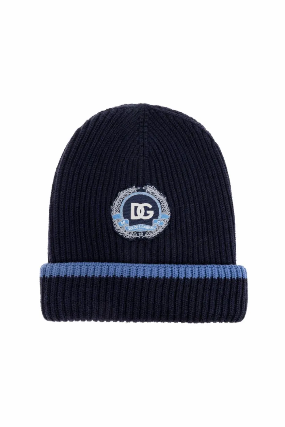 Dolce & Gabbana Kids GRANATOWY Czapka z logo