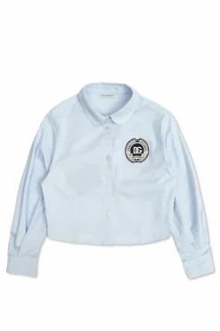 Dolce & Gabbana Kids jasnoniebieski Koszula z naszywką z logo