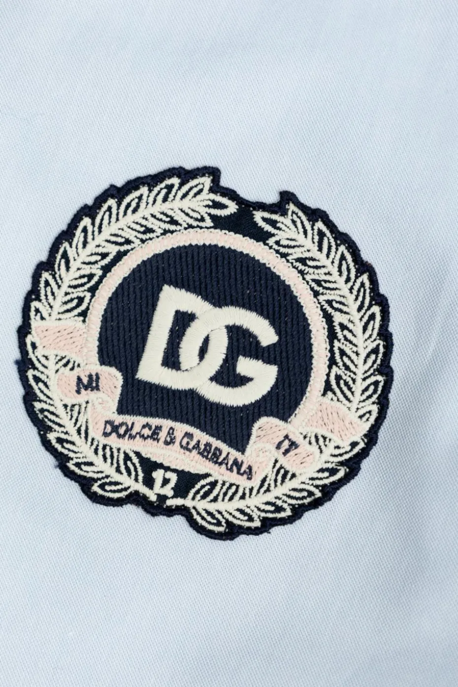 Dolce & Gabbana Kids jasnoniebieski Koszula z naszywką z logo