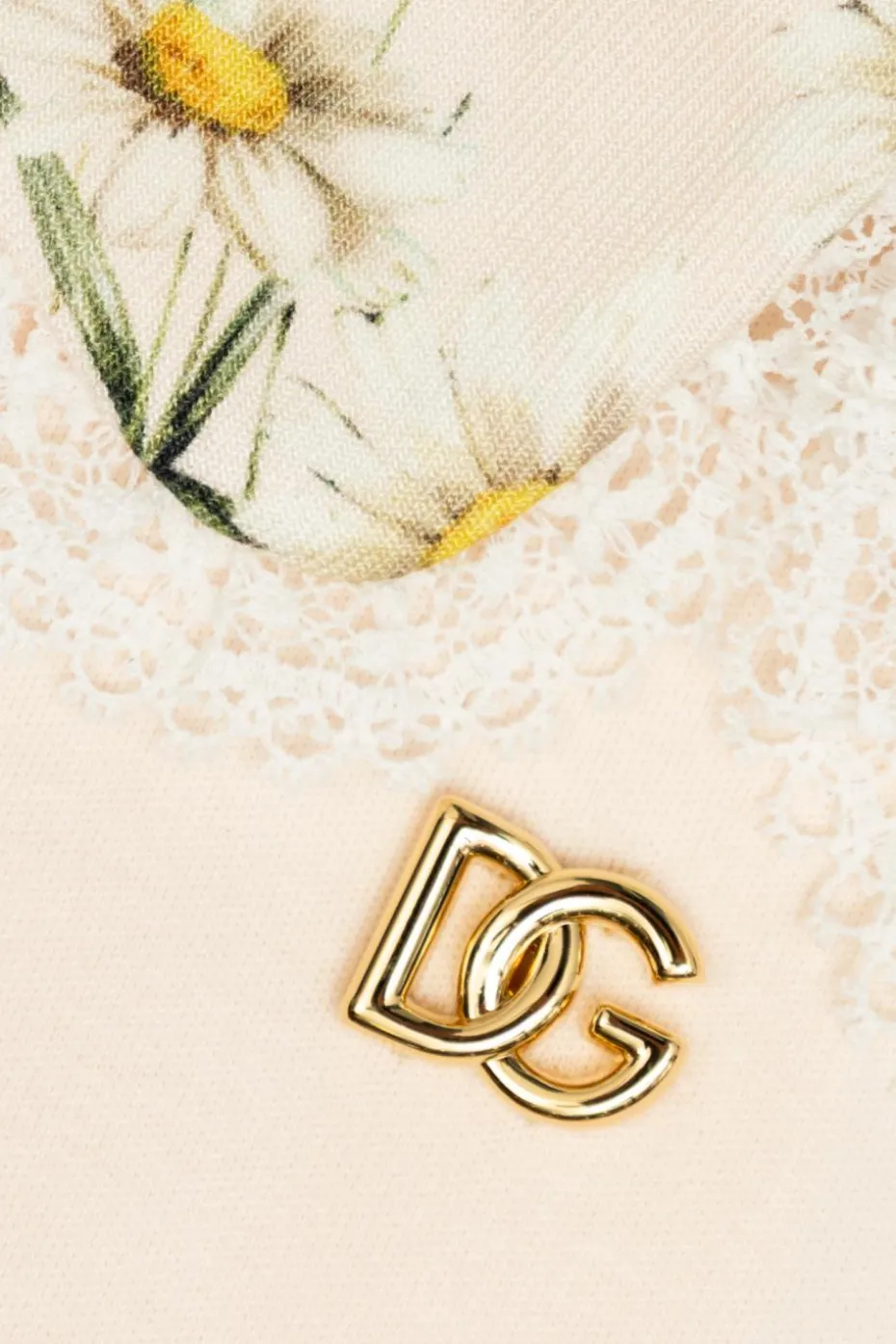 Dolce & Gabbana Kids kremowy Sukienka z motywem kwiatowym
