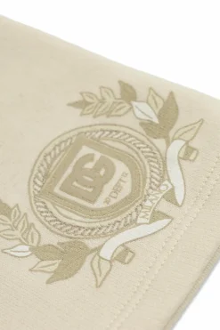 Dolce & Gabbana Kids kremowy Bawełniane szorty z logo