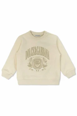 Dolce & Gabbana Kids kremowy Bluza z nadrukiem