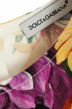 Dolce & Gabbana Kids MULTIKOLOR Sukienka z motywem kwiatowym