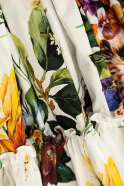 Dolce & Gabbana Kids MULTIKOLOR Spódnica z motywem kwiatowym