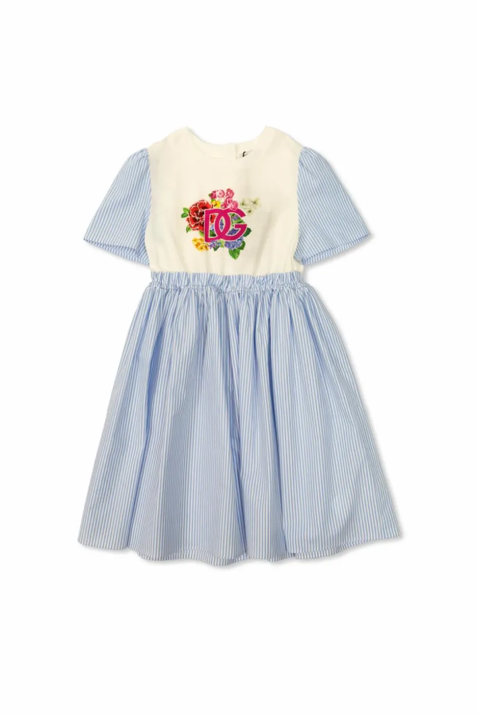 Dolce & Gabbana Kids NIEBIESKI Sukienka z wzorem w paski