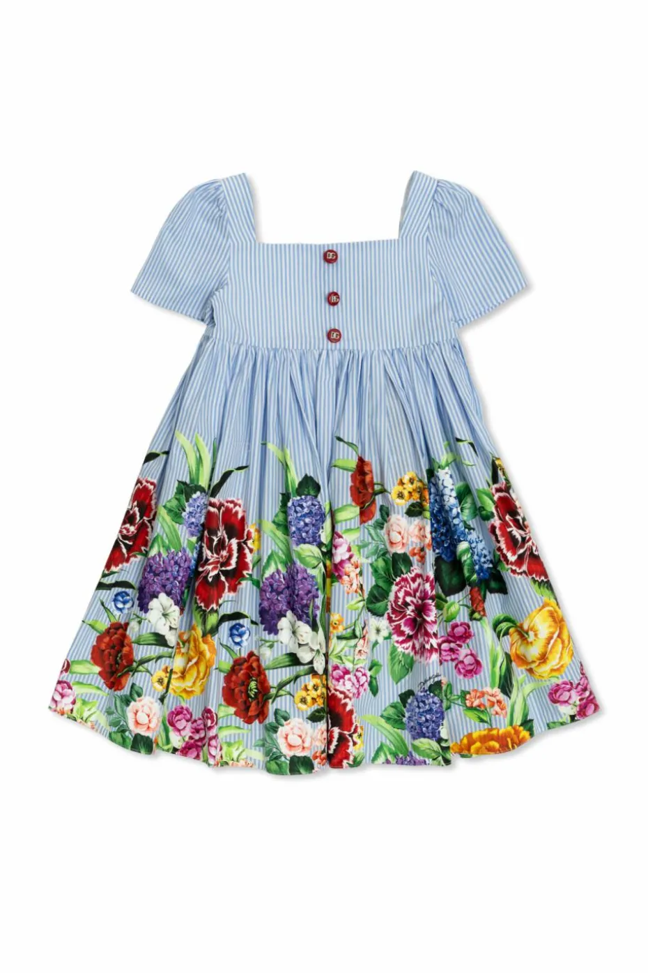 Dolce & Gabbana Kids NIEBIESKI Sukienka z motywem kwiatowym