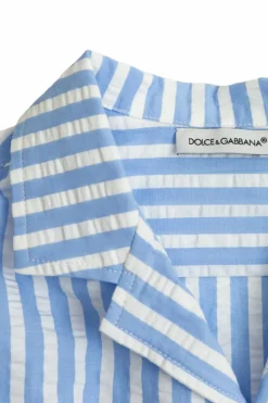 Dolce & Gabbana Kids NIEBIESKI Koszula z krótkimi rękawami