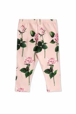 Dolce & Gabbana Kids RÓŻOWY Legginsy z motywem kwiatowym