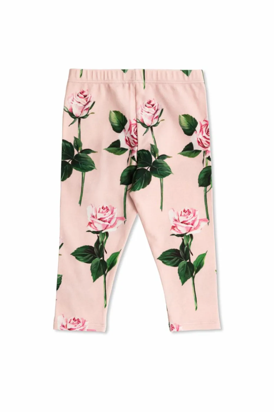 Dolce & Gabbana Kids RÓŻOWY Legginsy z motywem kwiatowym
